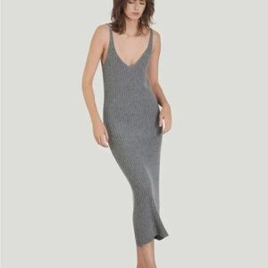 slim fit dress slacks ZARA. Textured gray midi dress. TM – Hibuy market main image 0